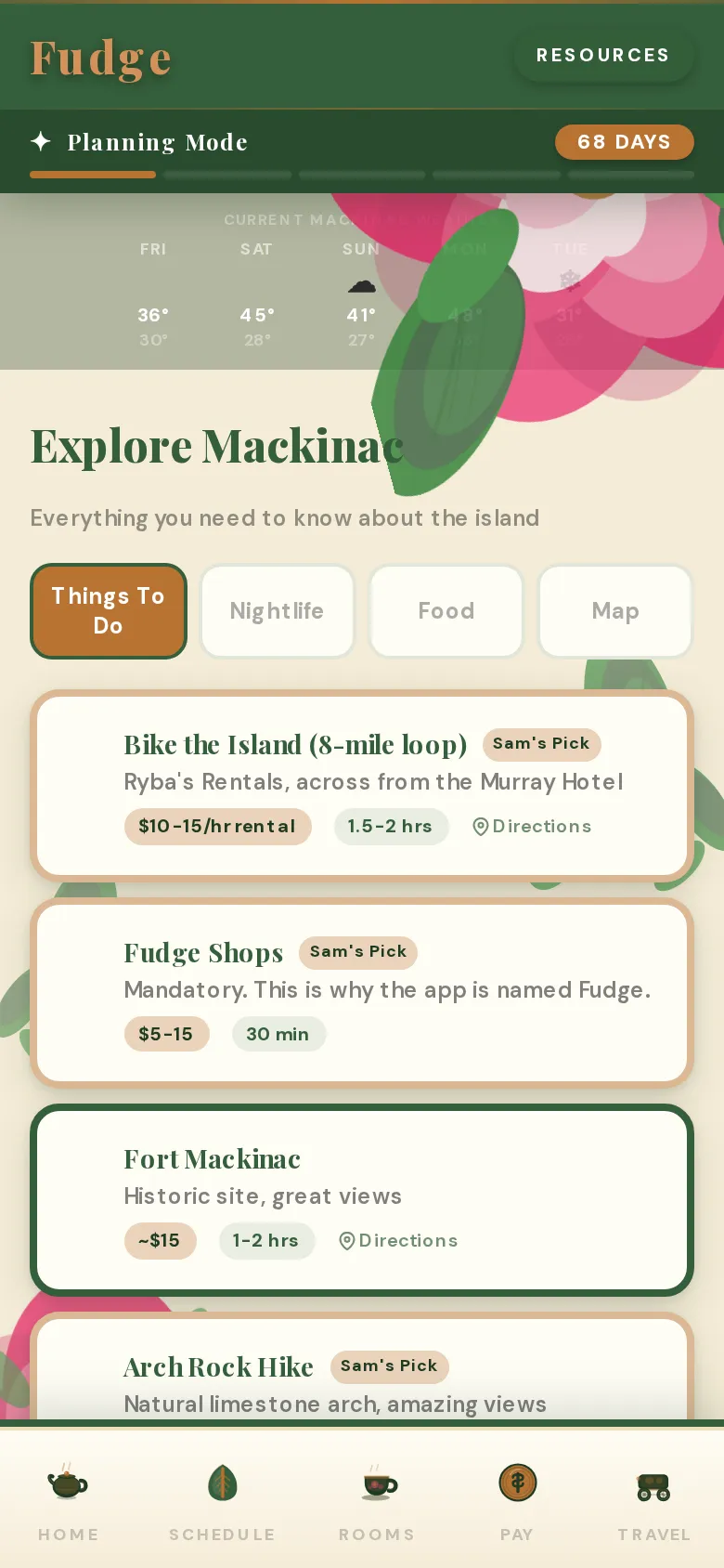 Explore Mackinac guide with curated picks