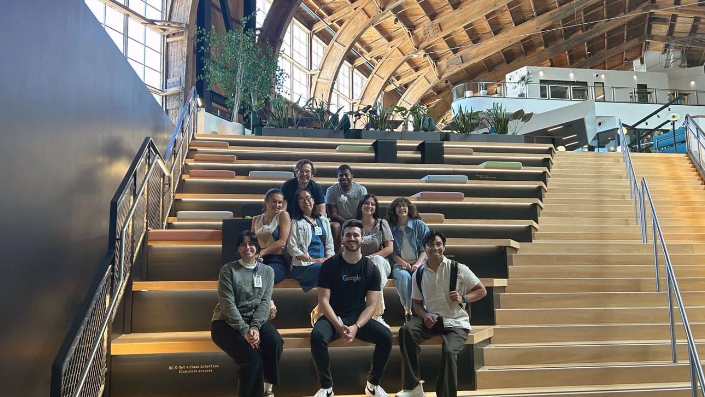 Quinnipiac in LA students at Google's Playa Vista campus, summer 2023