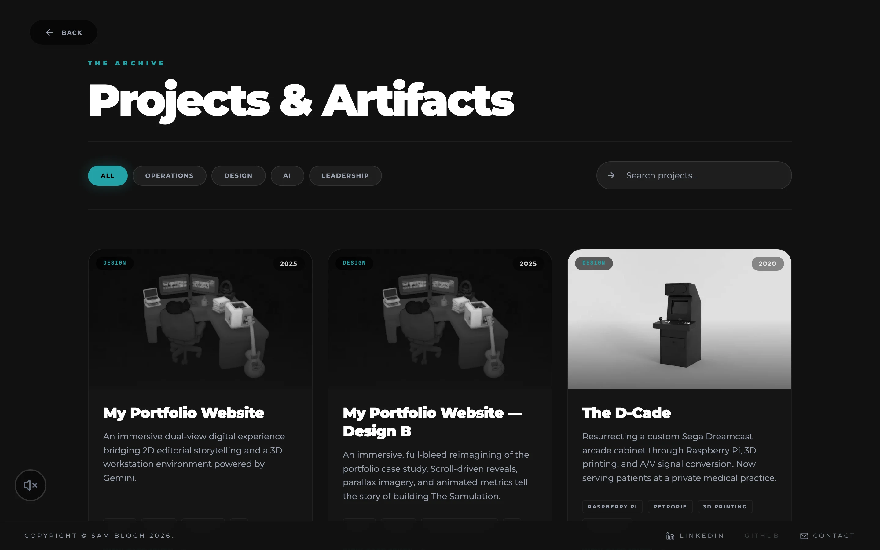 Projects archive page